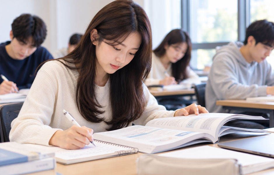 노트북으로 학습하는 모습